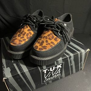 Tuk creepers leopard platform size 7 womens new